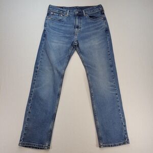 Levis 505 Jeans Mens 30x30 Blue Regular Straight Mid Rise Medium Wash Denim
